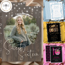 Sweet Sixteen Birthday Party Invitations
