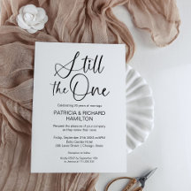 Stylish Minimalist Wedding Anniversary Invitations