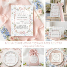 Little Wildflower Vintage Wildflower Baby Shower
