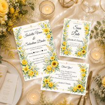 Radiant Autumn Sunflower Bloom Wedding