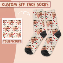Personalized Best Friends Photo - Face on Socks