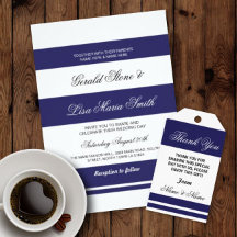 Elegant Navy & White Stripe Collection