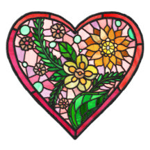 Love heart stained glass