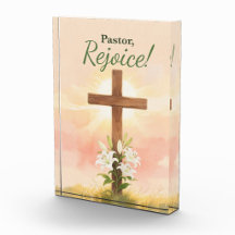 Christian Easter Gifts for Pastor Rejoice Cross an