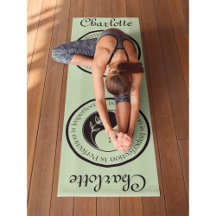 Yin Yang Yoga mats in Green Tea and Magic Mint