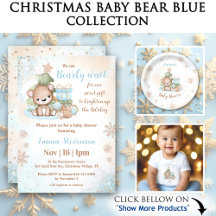 Christmas Baby Bear Blue