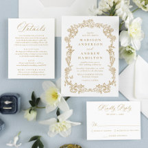 Elegant Gold Victorian Floral Wedding