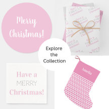 Pastel pink Christmas home decor & gift wrap