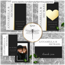 Modern Typography Black & White Wedding