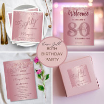 Rose Gold 80th Birthday Party