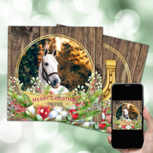 Horse photo Christmas wreath