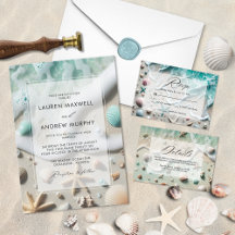 Ocean Beach Sand Seashell Wedding