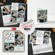 Modern Christmas Baby Announcement Photo Collage