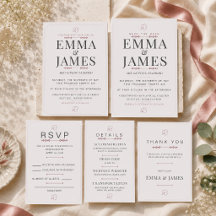Dusty Rose Minimal Wedding Suite