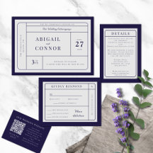 Sleek Modern Lines Navy & Gray