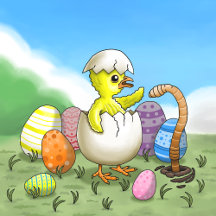 Hatched Easter Chicken