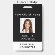 Church Staff Volunteer ID Badges & Name Tags