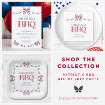 Modern Patriotic BBQ 4th of July Barbecue Party