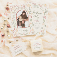 Whimsical Retro Christmas Illustrations Holiday