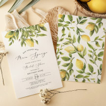 Yellow Lemon Mediterranean Sorrento Bridal Shower