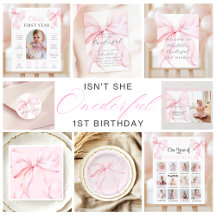 Isn't She ONEderful - Pink Bow 1st Birthday
