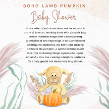 Boho Lamb Pumpkin Baby Shower 
