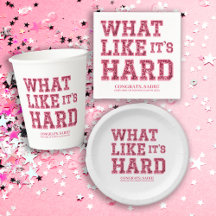 Girly Pink Law School Graduation Party