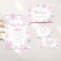 Pink silver Little snowflake is on the way