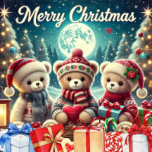 Cute Christmas Teddy Bear Gift And Decor Idea