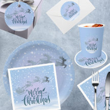 Elegant Winter Wonderland Santa Sleigh Collection