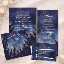 Starry Night Forest Celestial Wedding Collection