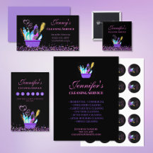    Cute Cleaning Service Supplies Sparkle Business