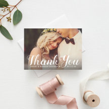 Wedding Folded Photo Thank You Cards