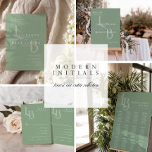 Modern Initials Wedding Invitation suite