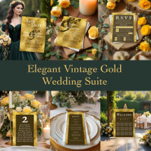 Elegant Vintage Gold Wedding Suite