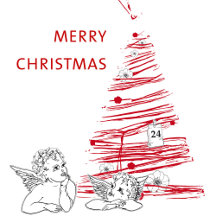 Modern Minimalist Red Rafia Christmas Collection