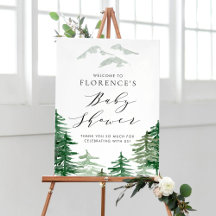 Watercolor Forest Woodland Baby Shower Collection