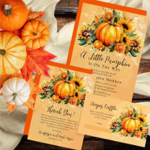 A Little Pumpkin   Sunflowers Fall Baby Shower