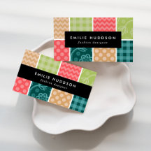 Colorful Patchwork Business Cards Collection