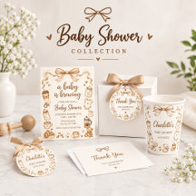 Hand Drawn A Baby Is Brewing Baby Shower