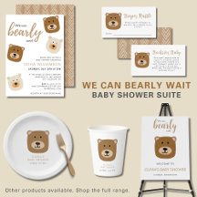 We Can Bearly Wait - Cute Teddy Bear Baby Shower