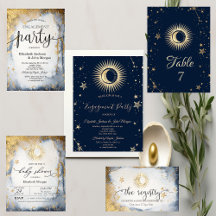 Celestial Gold Sun And Moon Stars