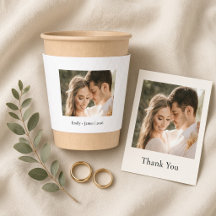 Personalized Wedding Coffee Cup Sleeves 
