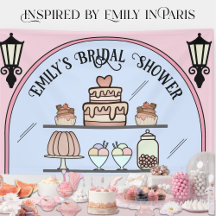 Emily in Paris theme Parisian bridal shower set