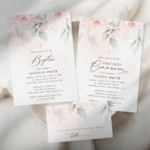 Blush Flowers Baptism/First Communion Collection