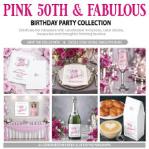 Pink 50th and Fabulous Birthday Party Collection