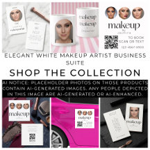 Minimalistic White Elegant Makeup Artist Business 