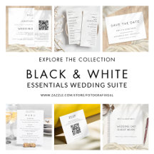 Wedding Essentials Black & White Invitation Suite