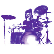 Drummer in action