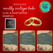 earthy vintage boho chic greenery wedding suite